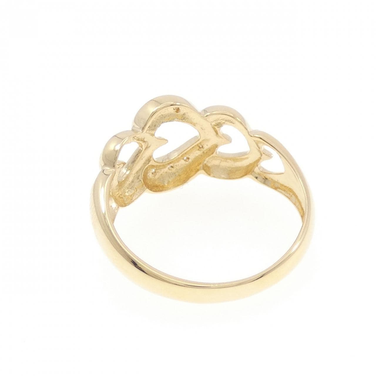 K18YG ハート ダイヤモンド リング 0.04CT