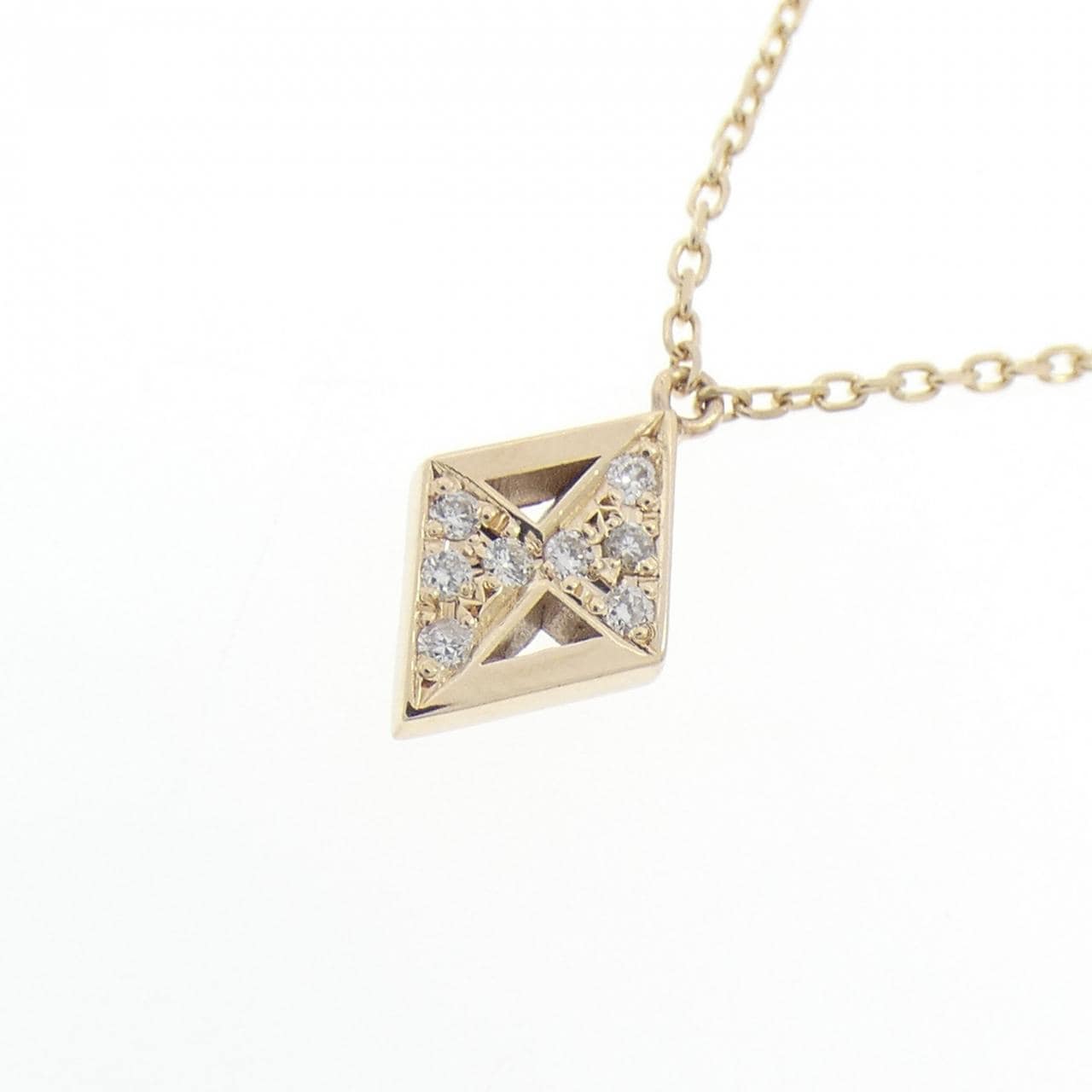 K10YG ダイヤモンド ネックレス 0.03CT