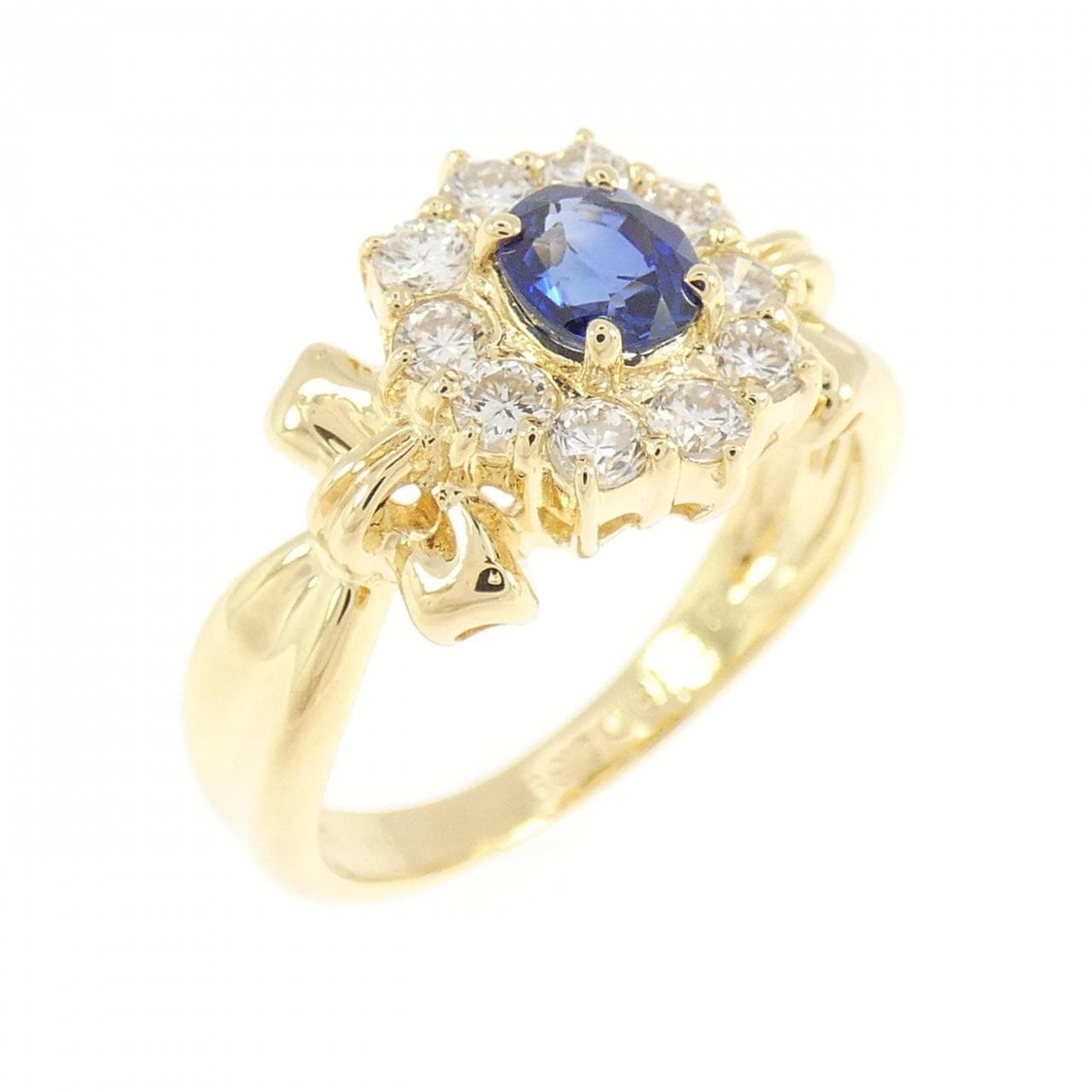K18YG サファイヤ リング 0.48CT