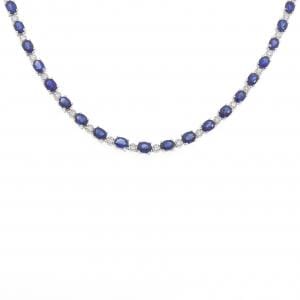 K18WG サファイヤ ネックレス 13.48CT