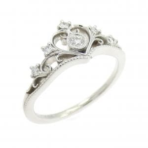 PT900 ティアラ ダイヤモンド リング 0.12CT