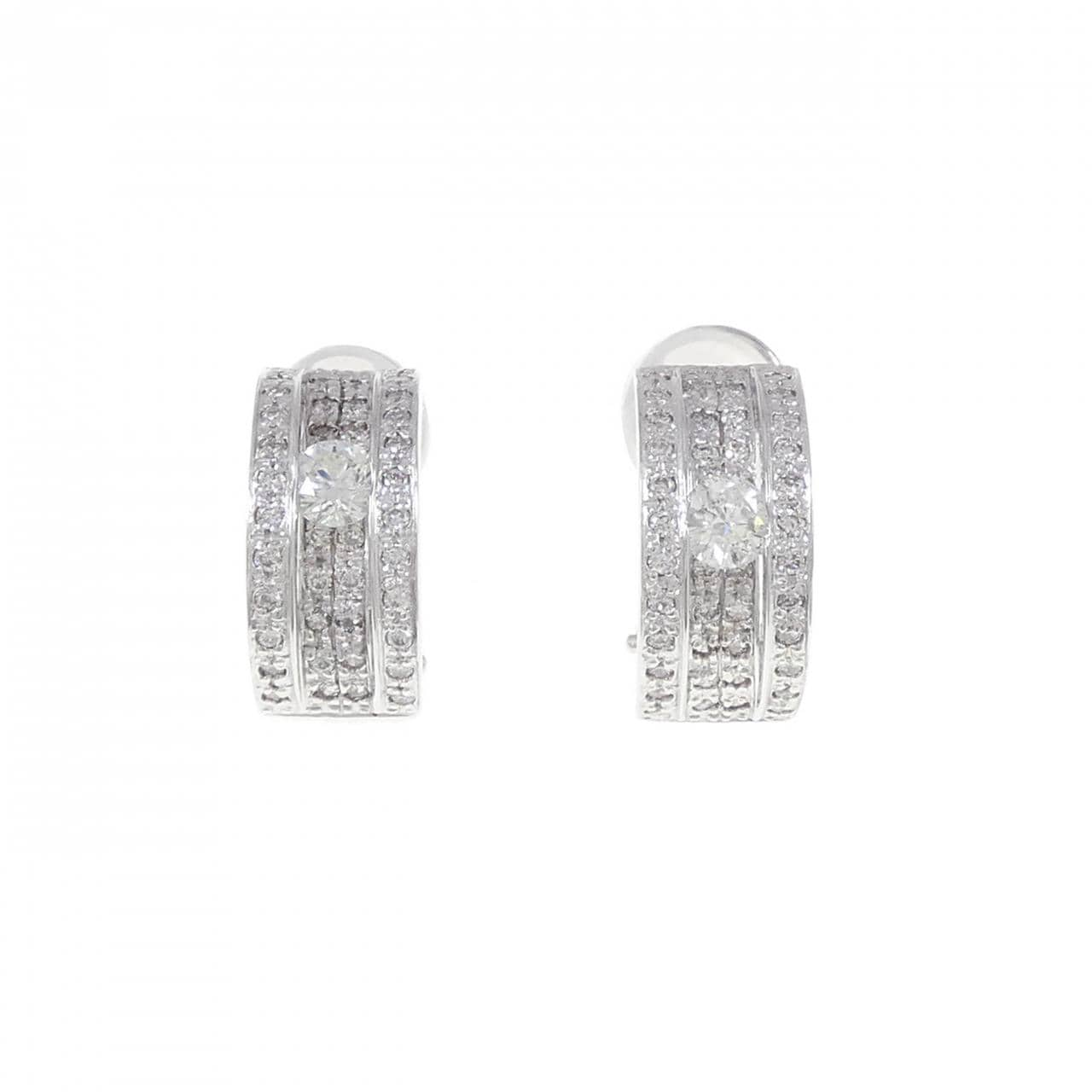 K18WG Diamond Earrings 0.86CT