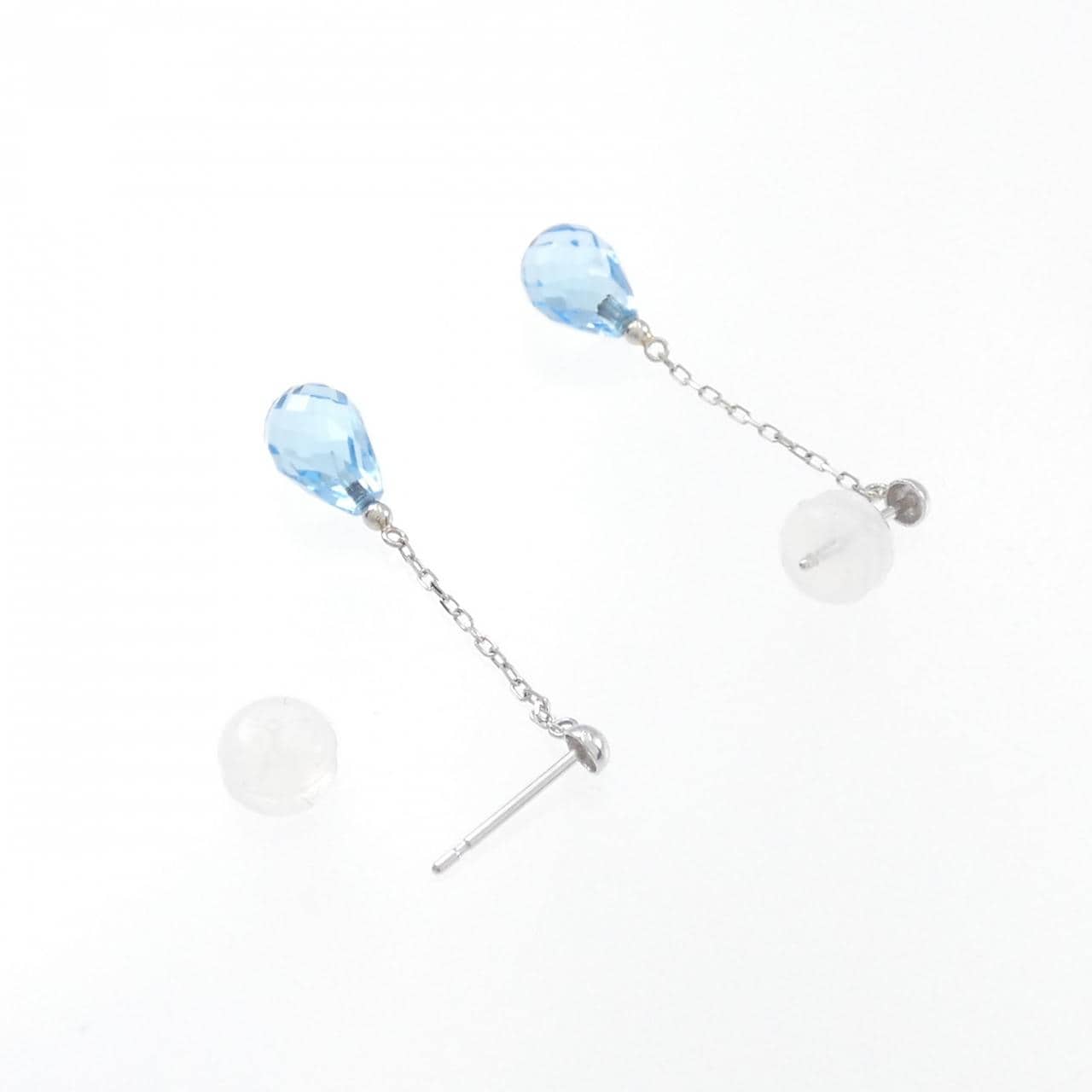 【新品】PT900 ブルートパーズ ピアス