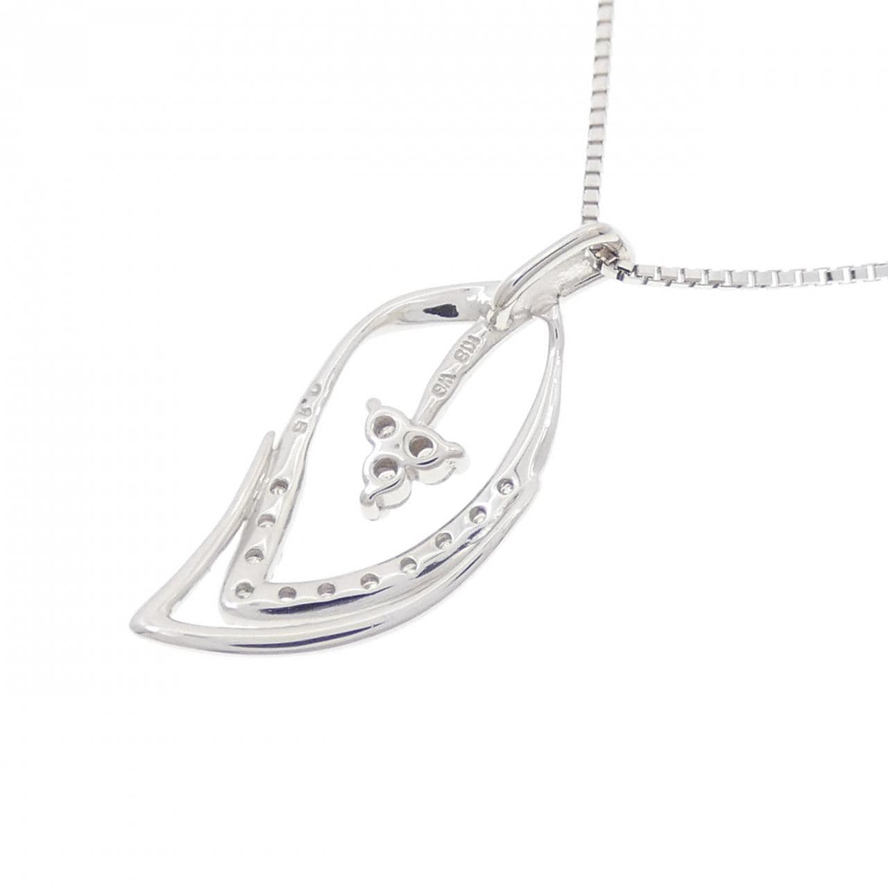K18WG ダイヤモンド ネックレス 0.15CT