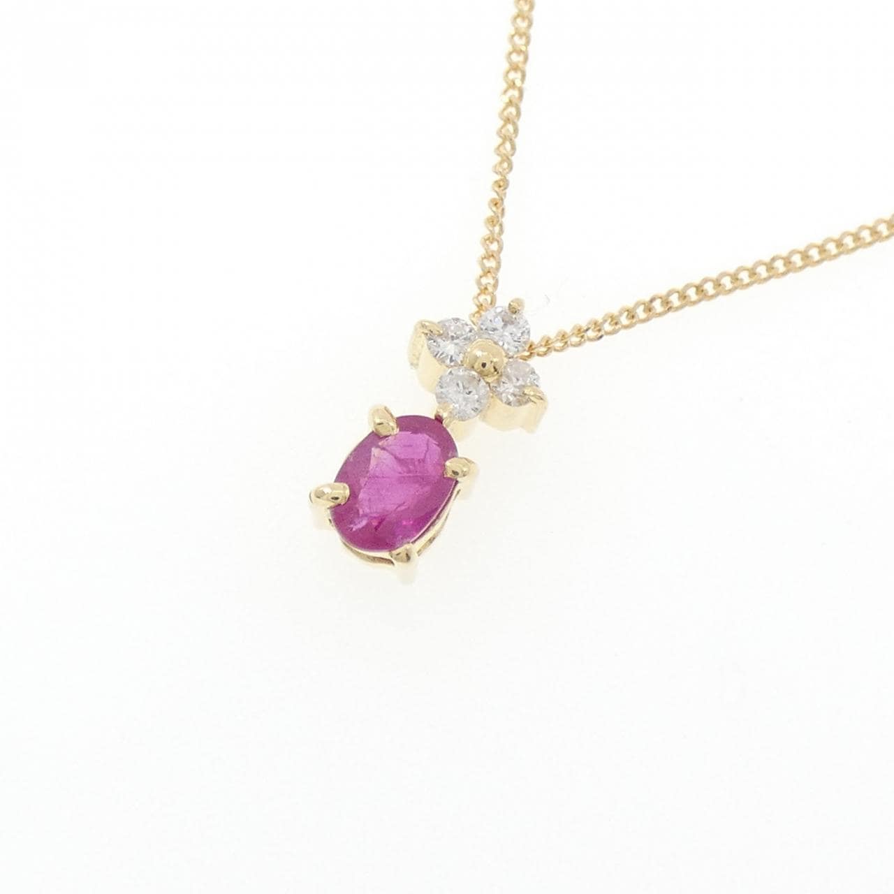 K18YG ルビー ネックレス 0.30CT