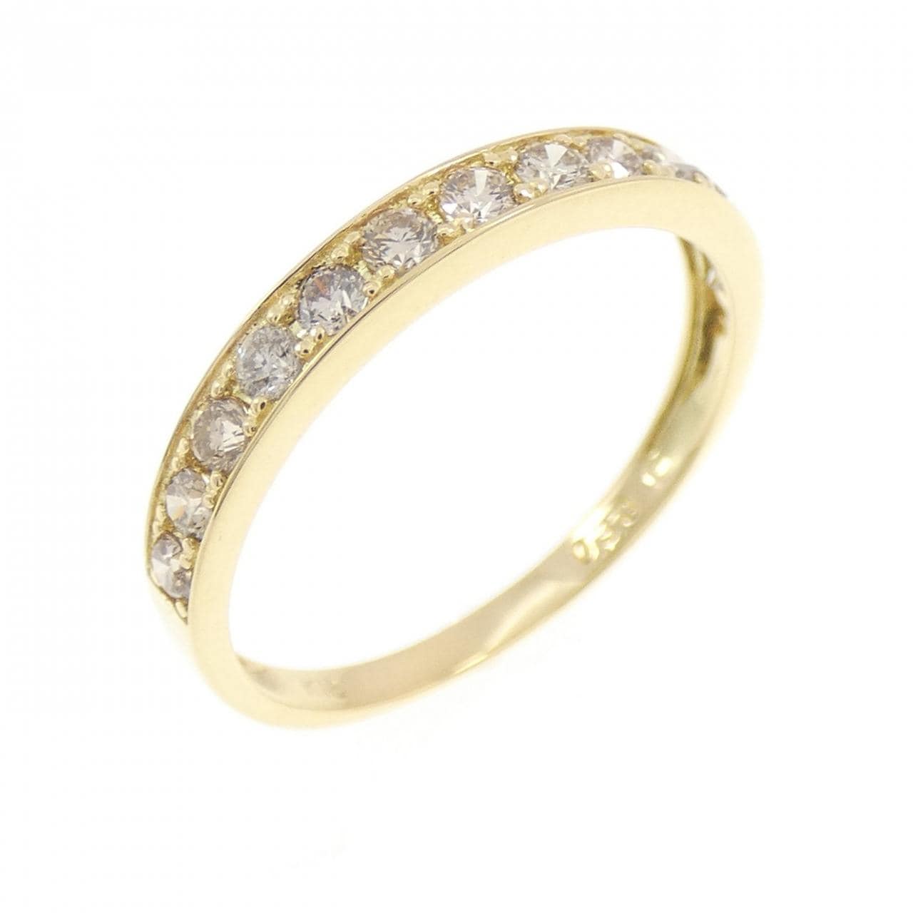 K18YG ハーフエタニティ ダイヤモンド リング 0.30CT