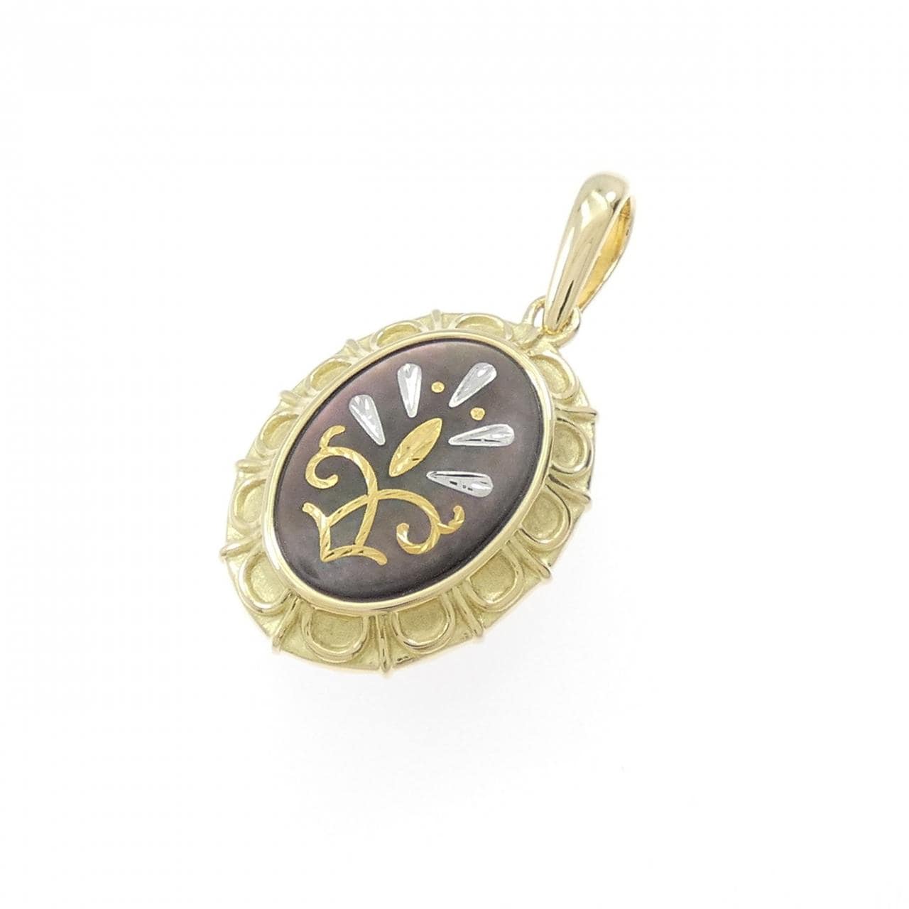 K18YG/PT マザーオブパール ペンダント