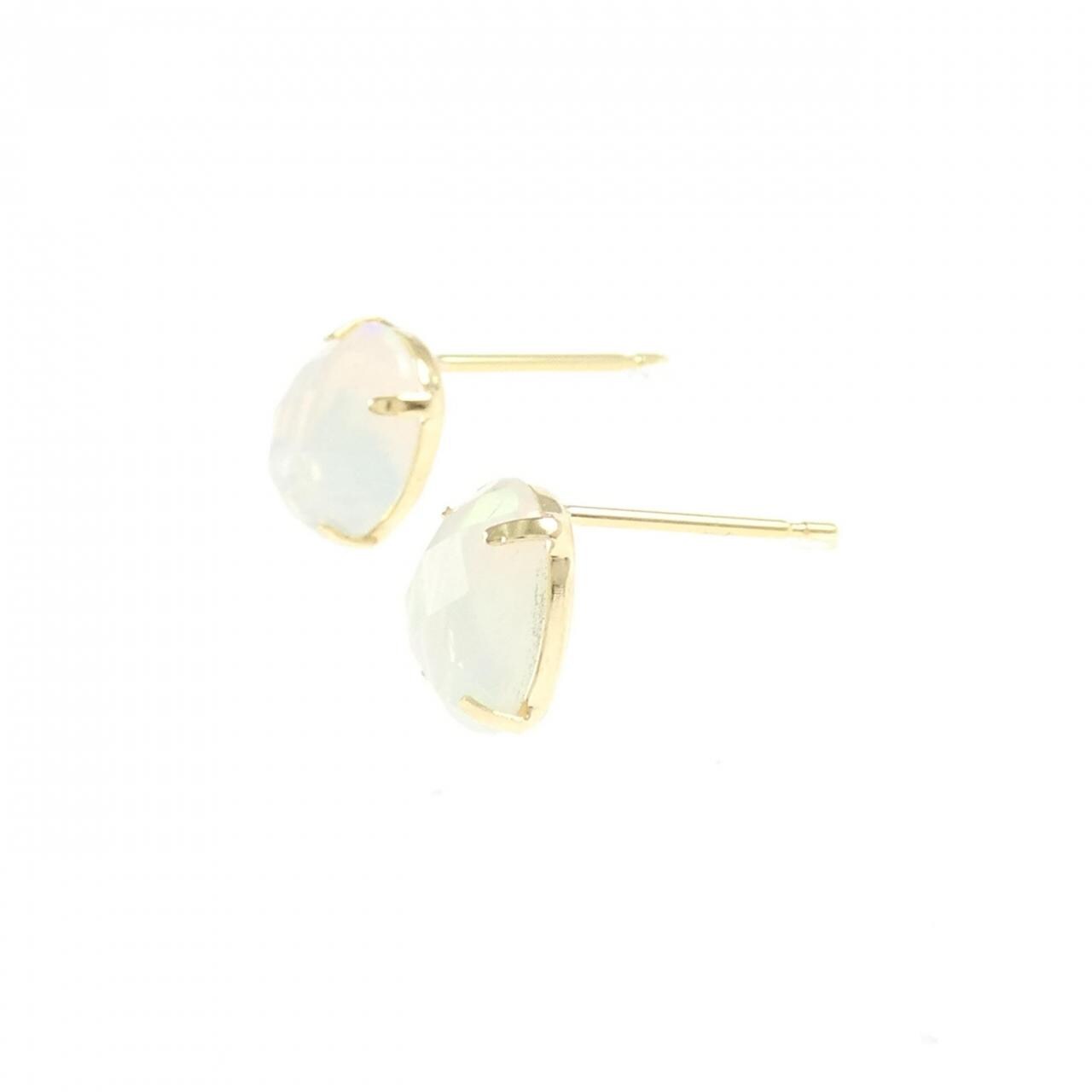 [新品] K18YG歐泊耳環