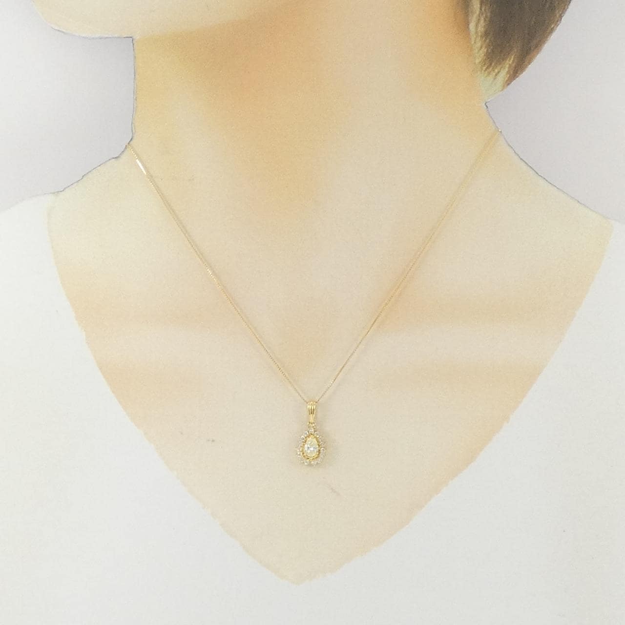 K18YG ダイヤモンド ネックレス 0.32CT