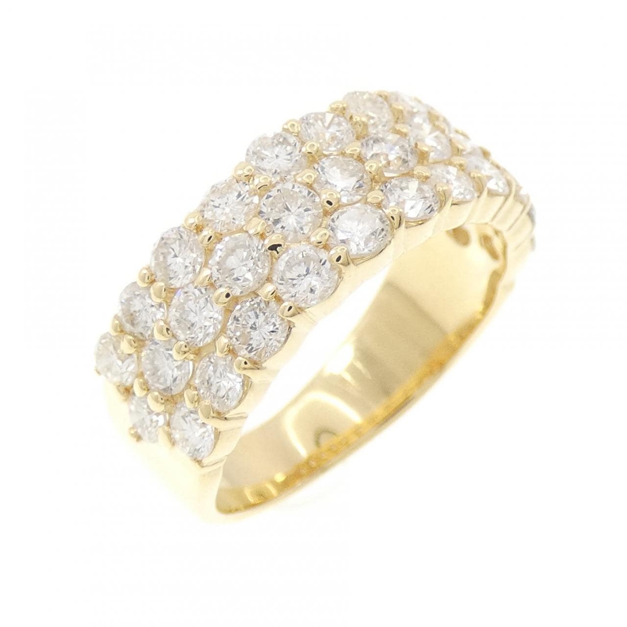 K18YG パヴェ ダイヤモンド リング 2.00CT