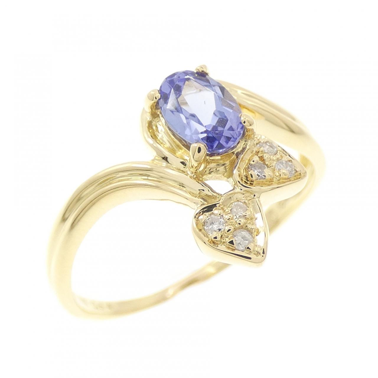 18KYG タンザナイト リング 0.54CT