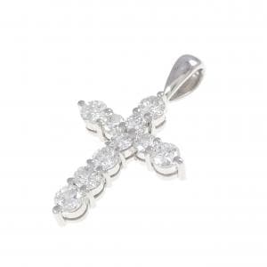 PT900 クロス ダイヤモンド ペンダント 1.05CT