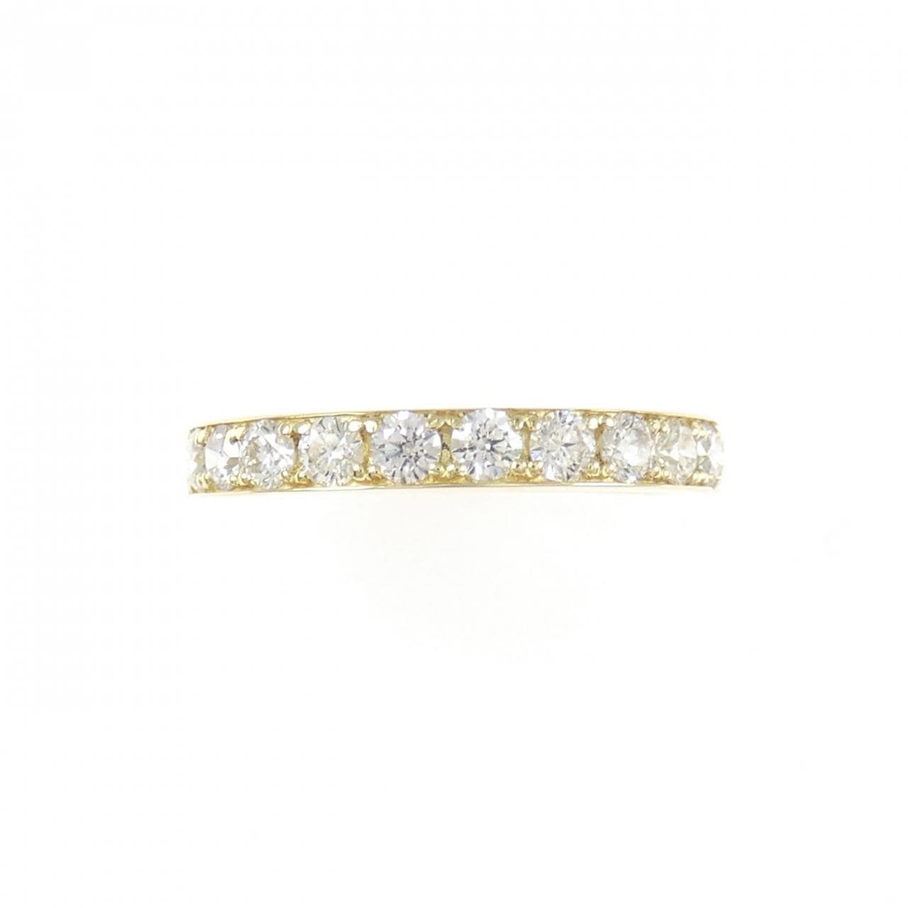 K18YG ハーフエタニティ ダイヤモンド リング 0.50CT