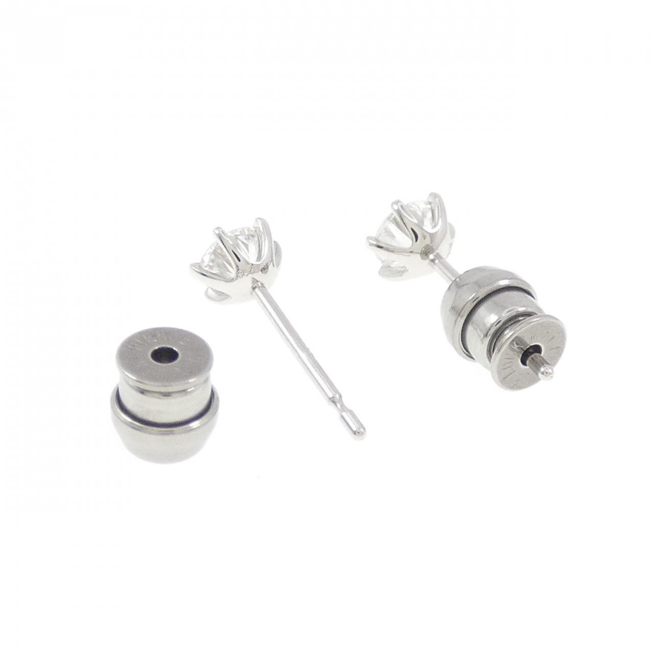 [再加工款] PT900/ST鑽石耳環 0.208CT 0.242CT D VS2 VG-良好
