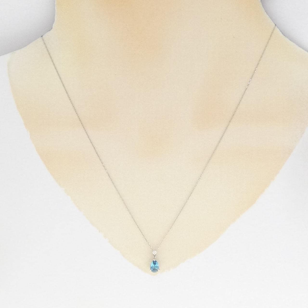 PT900 ジルコン ネックレス 0.92CT