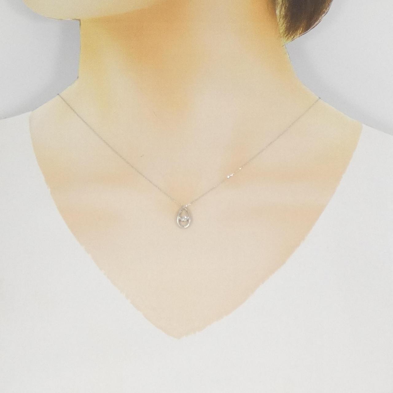K18WG ダイヤモンド ネックレス 0.10CT