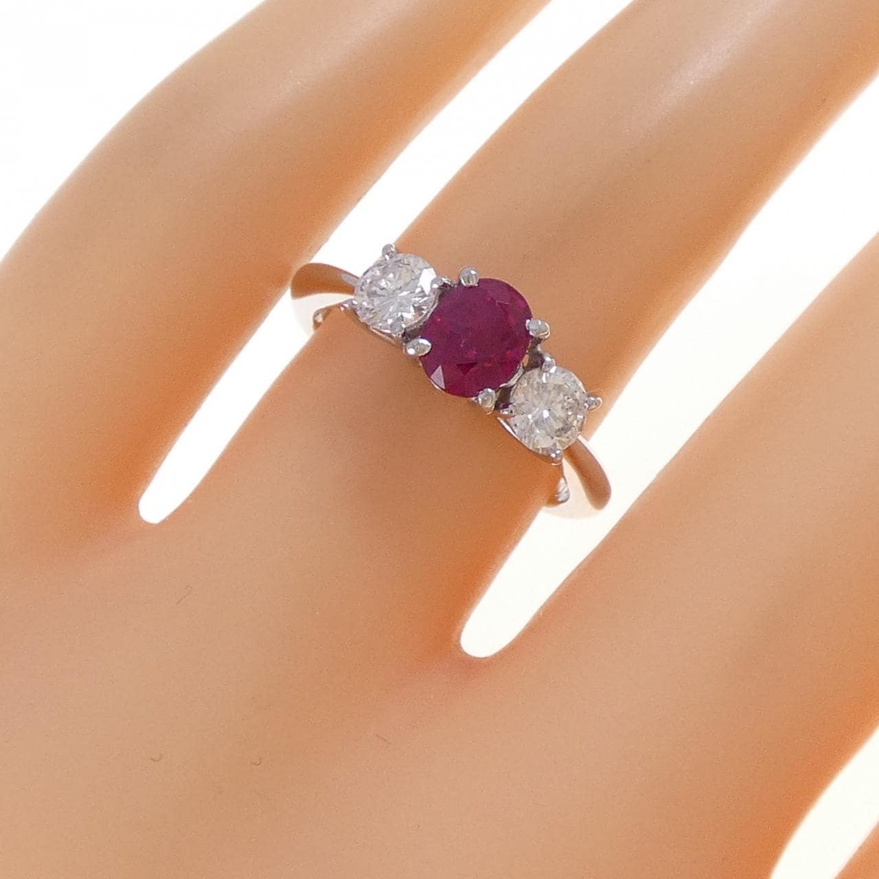 PT900 ルビー リング 0.96CT