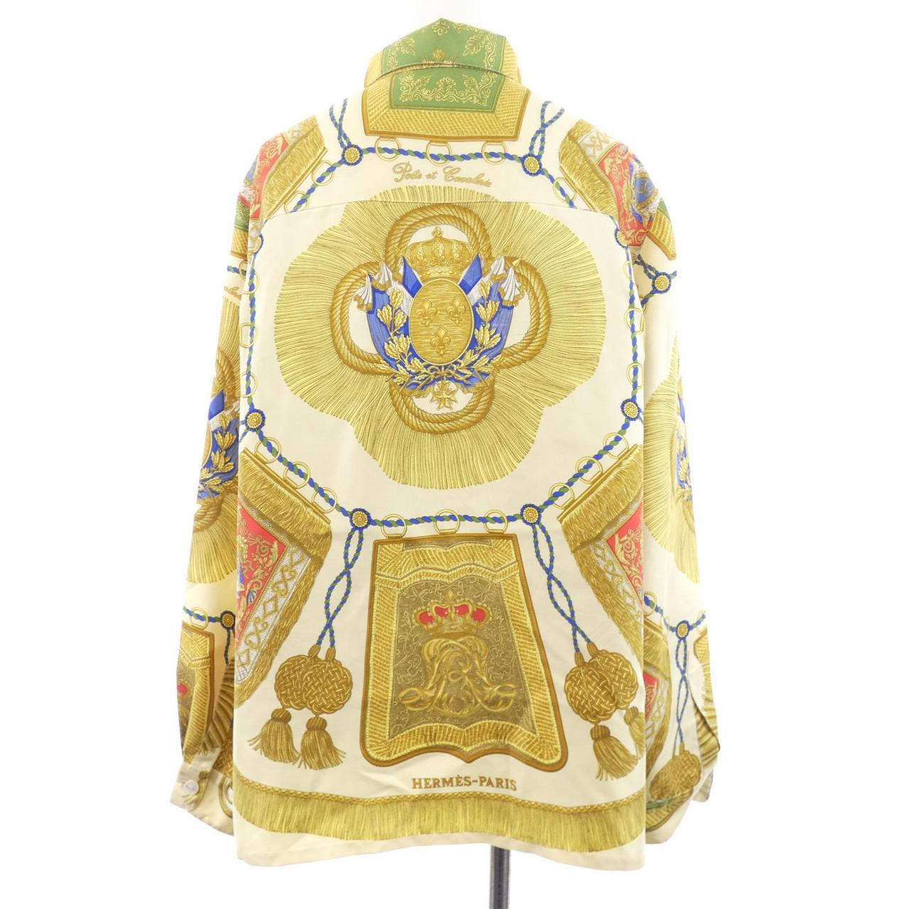 【ヴィンテージ】エルメス HERMES POSTE ET CAVALERIE ツイルレーヌ. シャツ