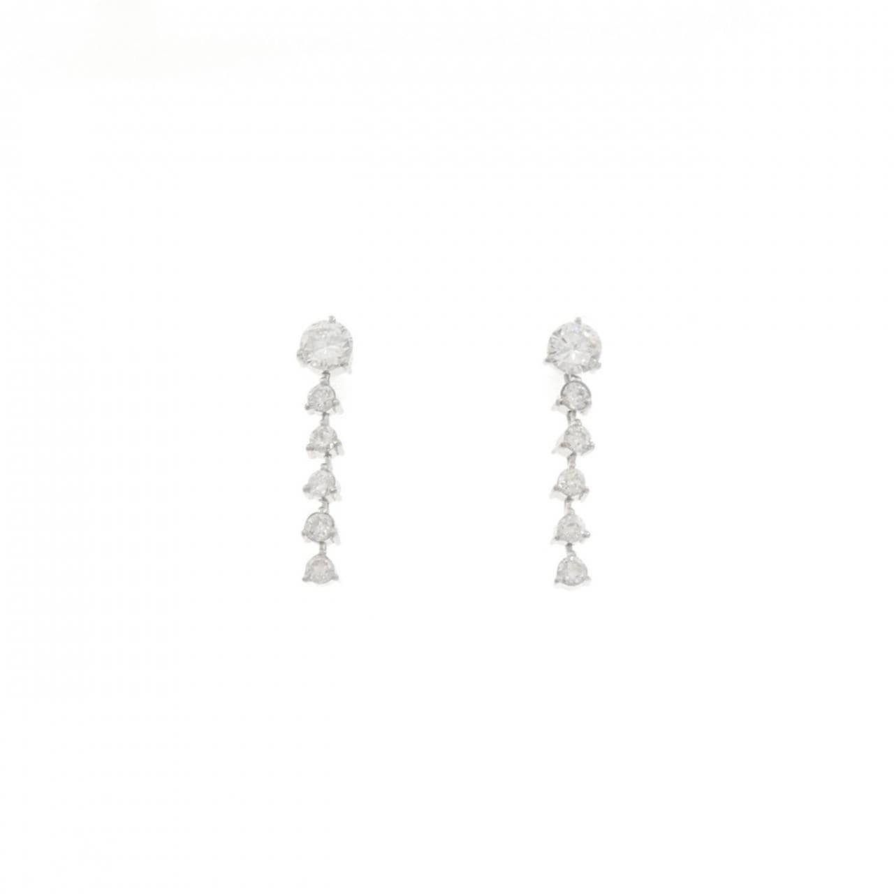 PT900 ダイヤモンド ピアス 0.50CT