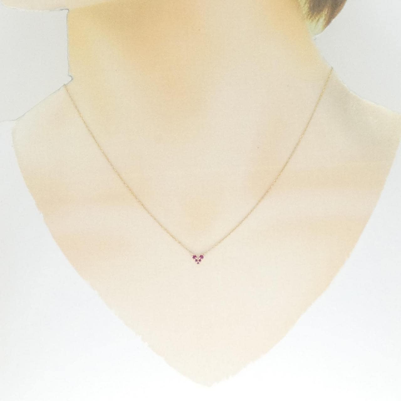 PONTE VECCHIO Heart Ruby Necklace 0.05CT