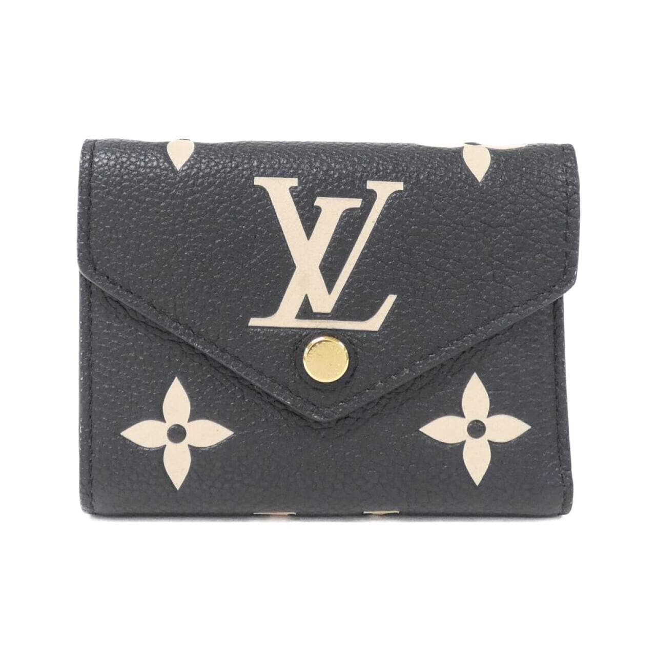 LOUIS VUITTON雙色Monogram Empreinte Portefeuille Victorine M80968 皮夾