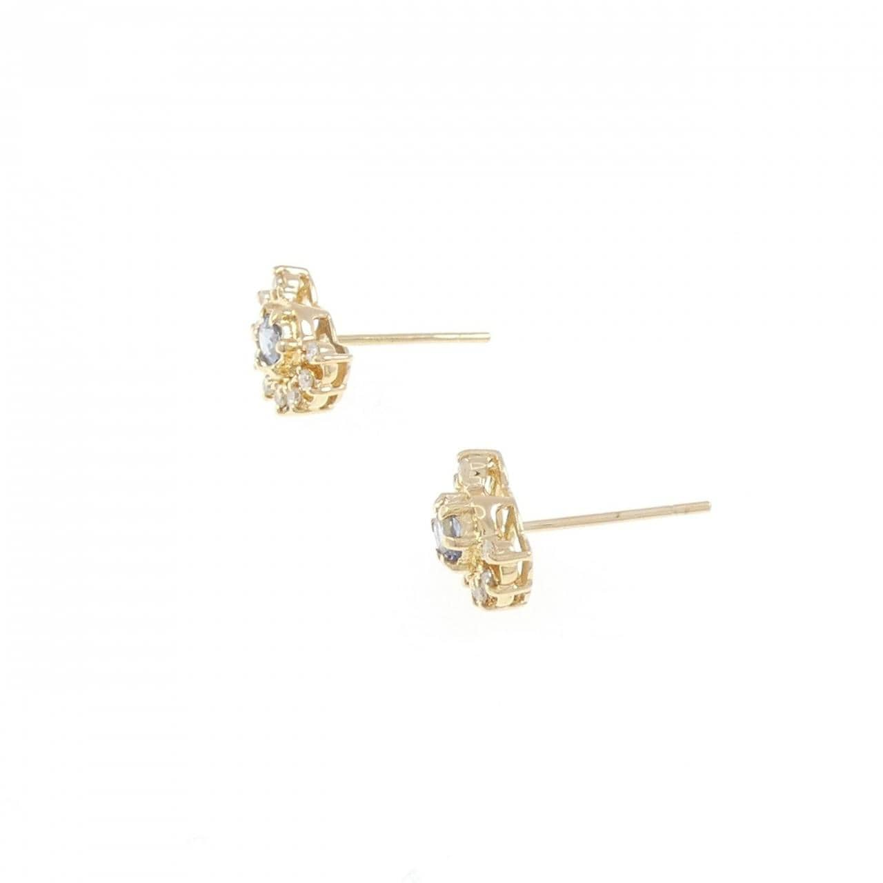 K18YG sapphire earrings