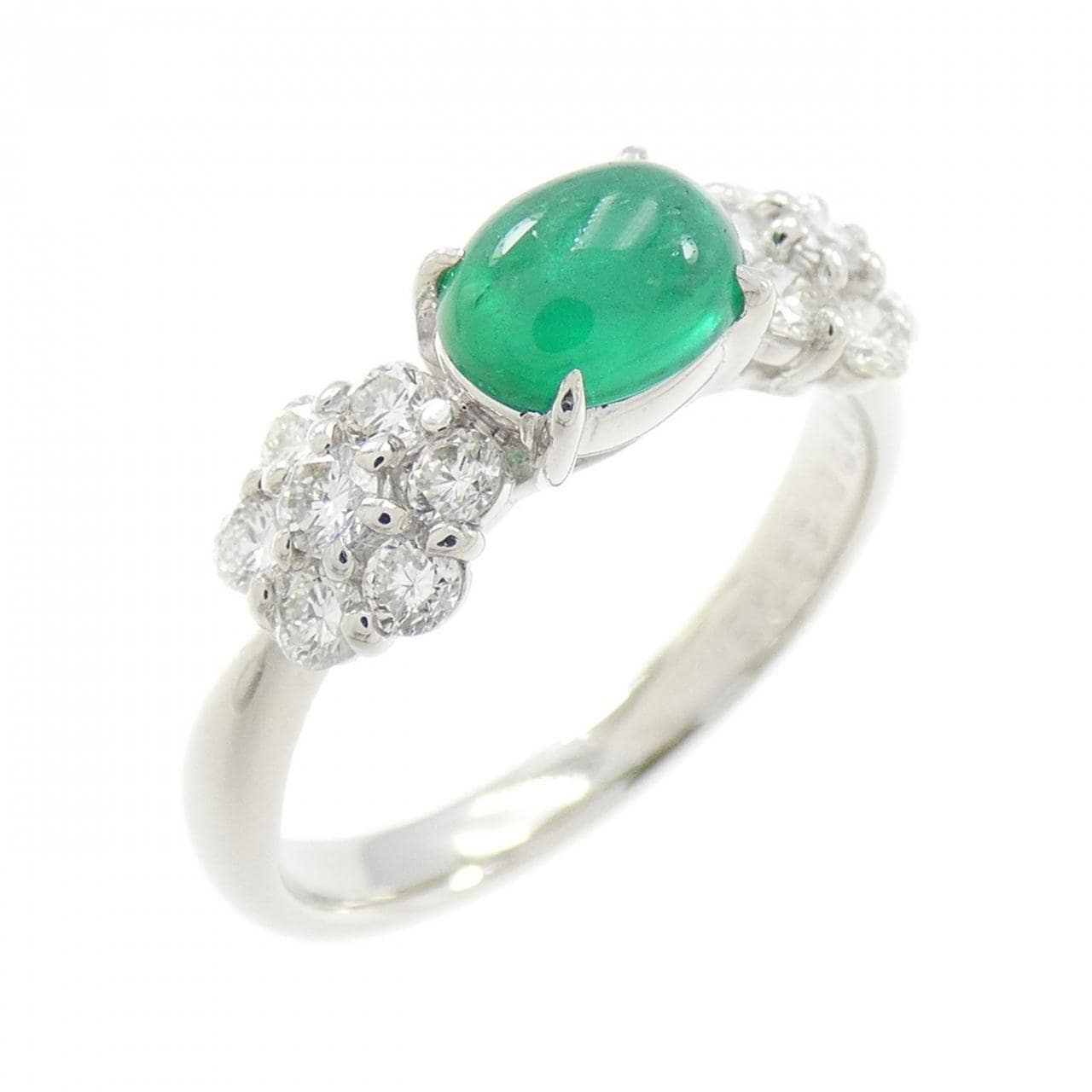 PT Flower Emerald Ring 0.69CT