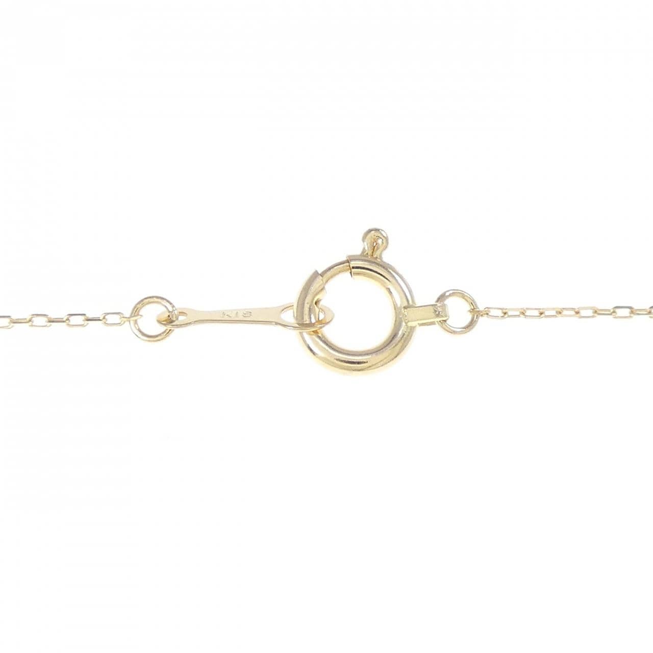 【新品】K18YG フラワー ダイヤモンド ネックレス 0.10CT