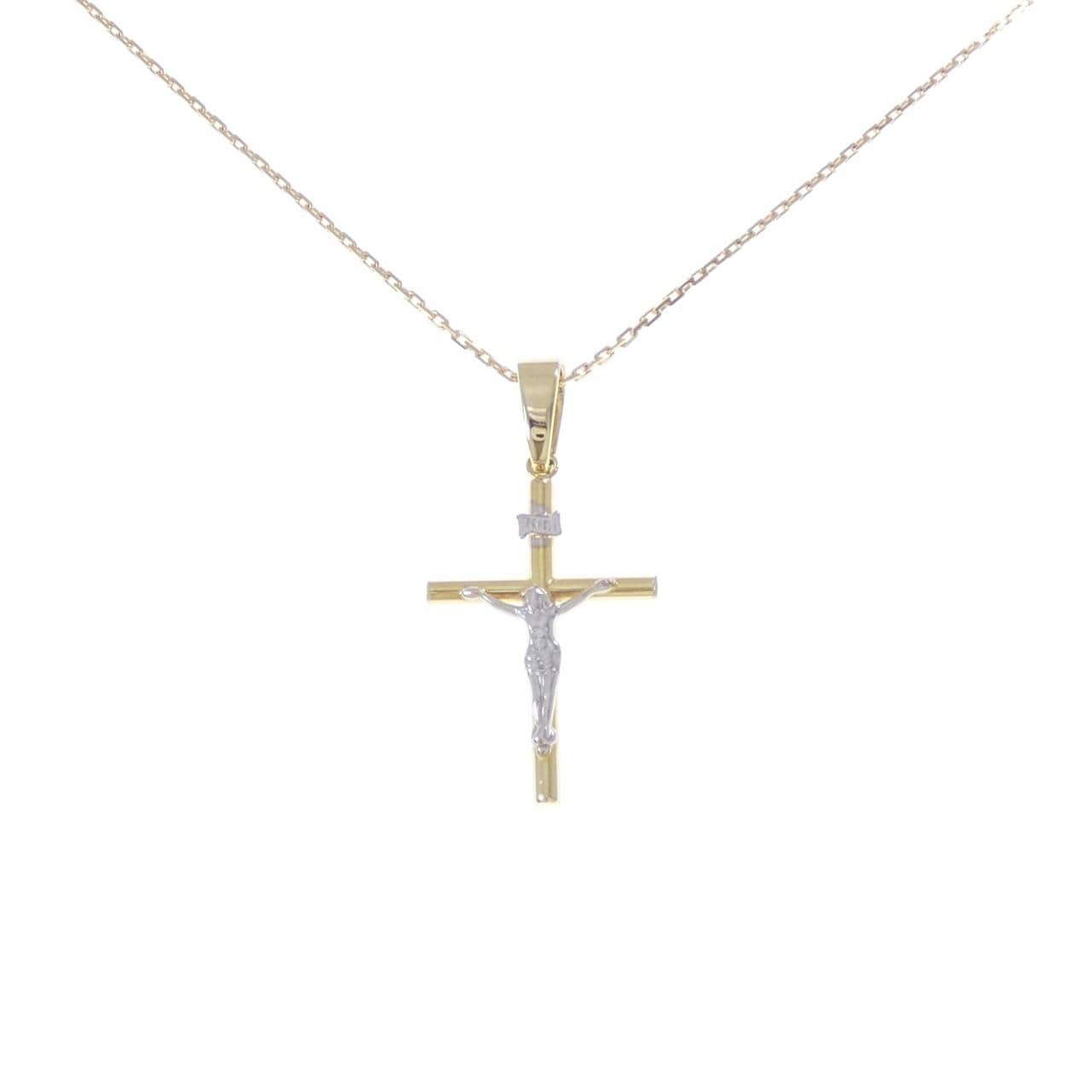 K18YG/K18WG クロス ネックレス