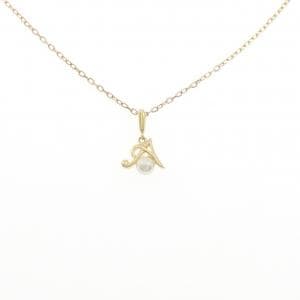 ミキモト イニシャル アコヤパール ネックレス 4mm