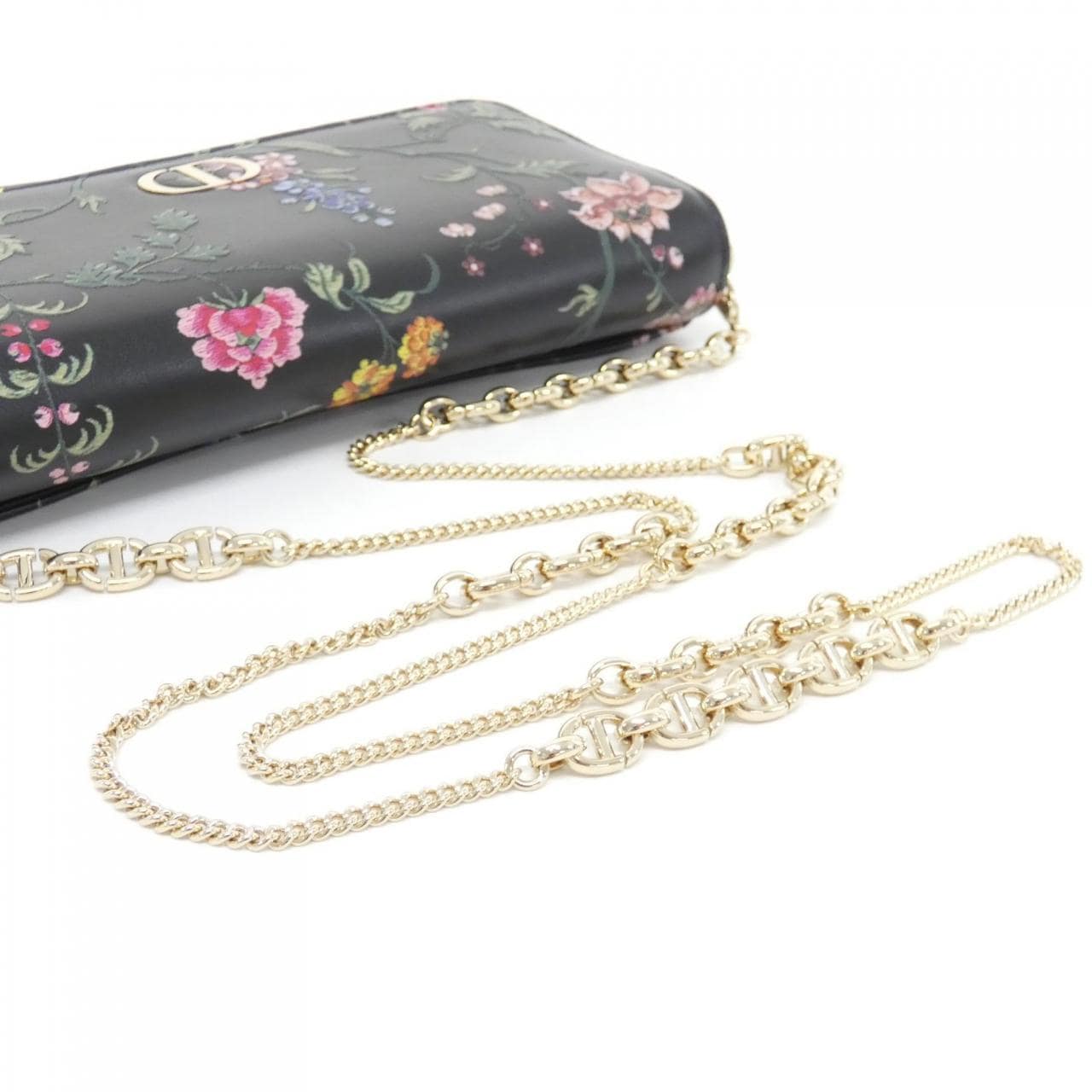 クリスチャンディオール DIOR PETITES FLEURS ディオール カロ S5134OBQJ チェーンウォレット