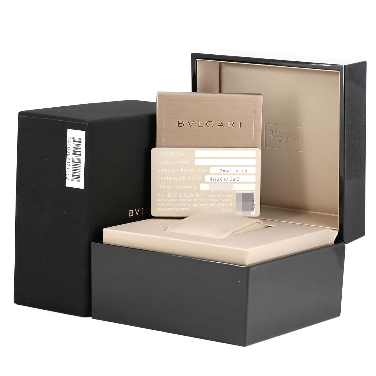 BVLGARI BVLGARI BVLGARI BB26SS/BBL26S/BB26WSSD SS石英