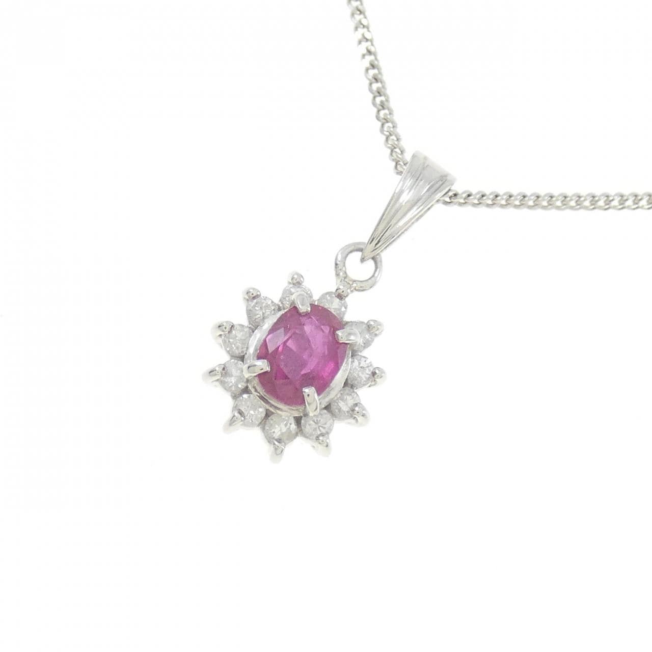 PT ルビー ネックレス 0.41CT