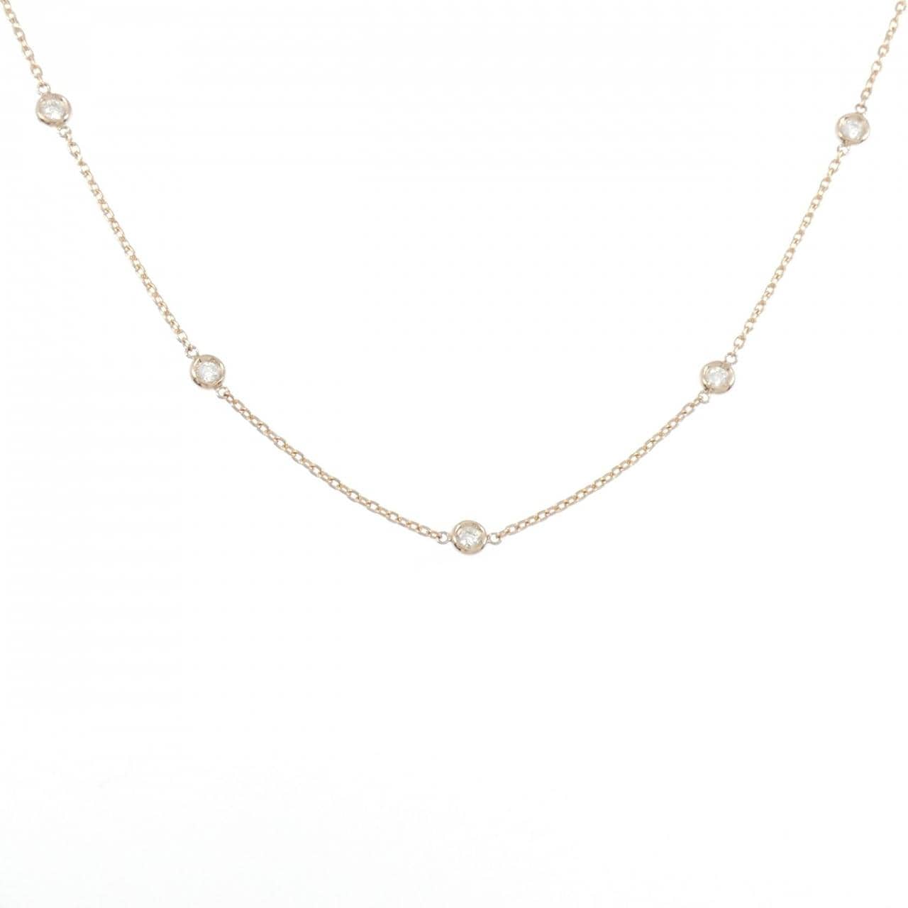 K18PG ダイヤモンド ネックレス 1.10CT
