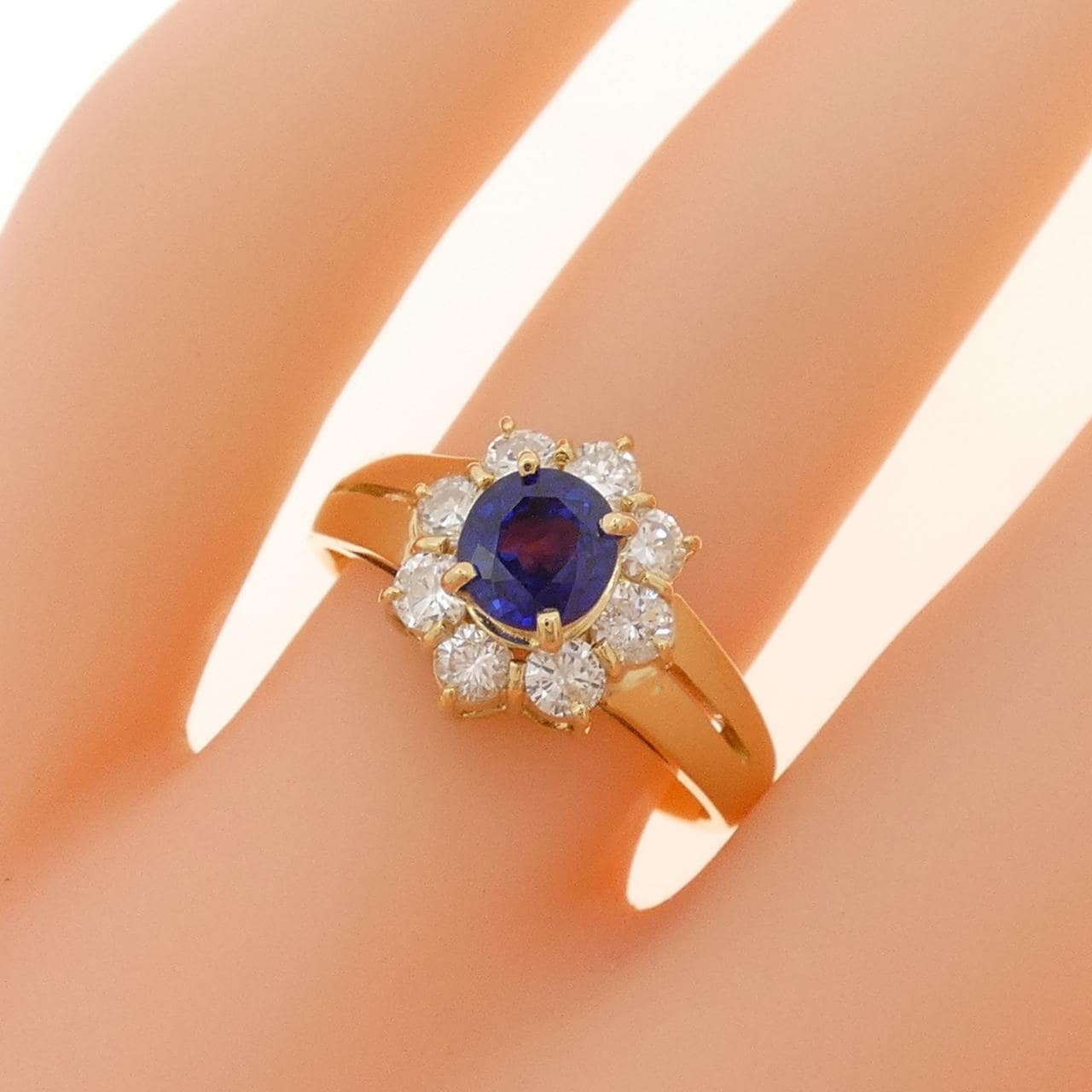K18YG サファイヤ リング 0.70CT