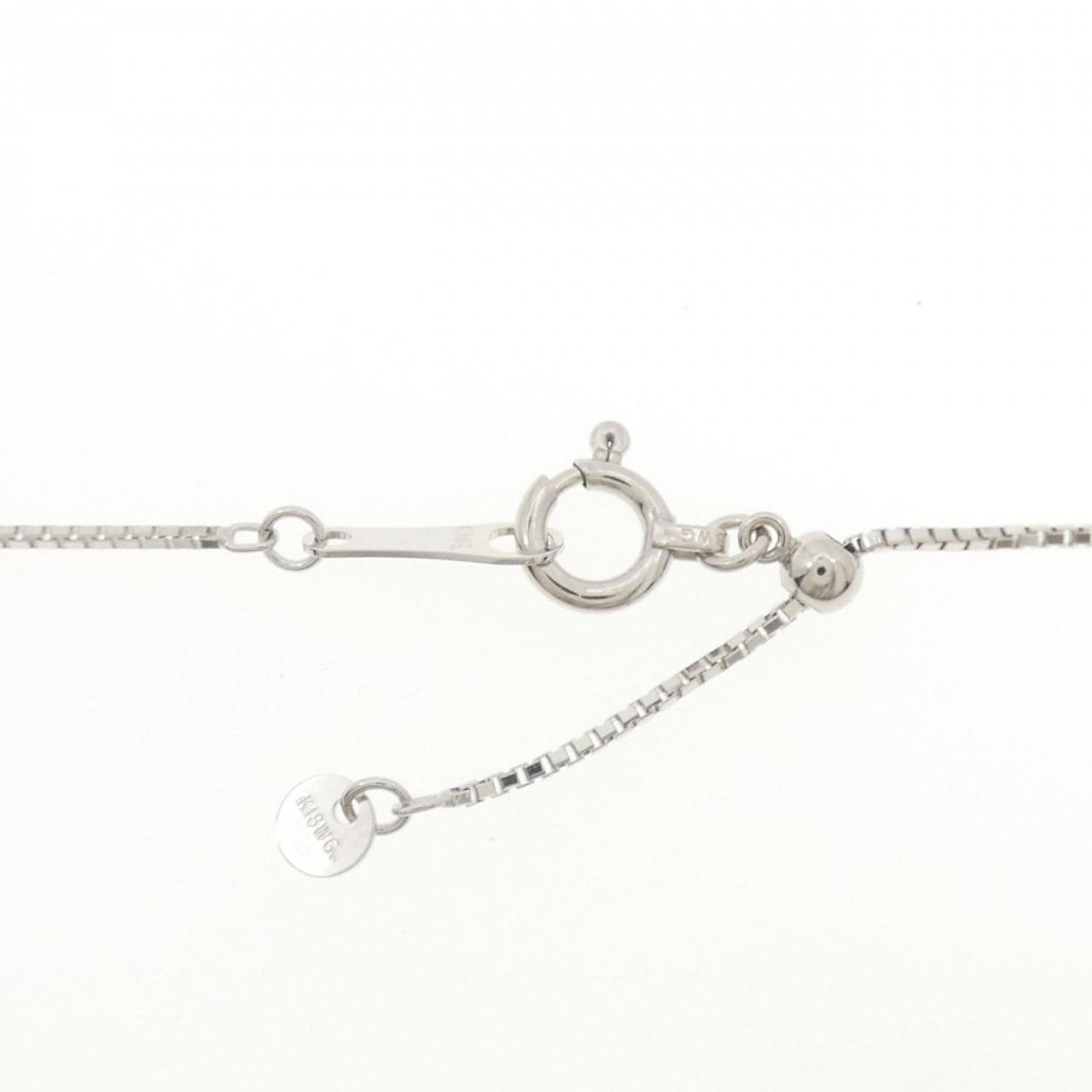 K18WG イニシャルA ダイヤモンド ネックレス 0.21CT