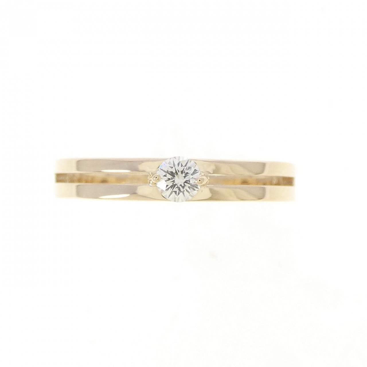 【リメイク】K10YG ダイヤモンド リング 0.10CT