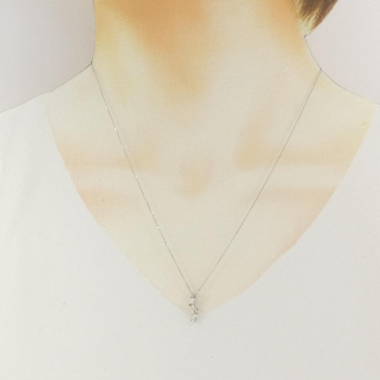 PT900/PT850 ダイヤモンド ネックレス 0.20CT