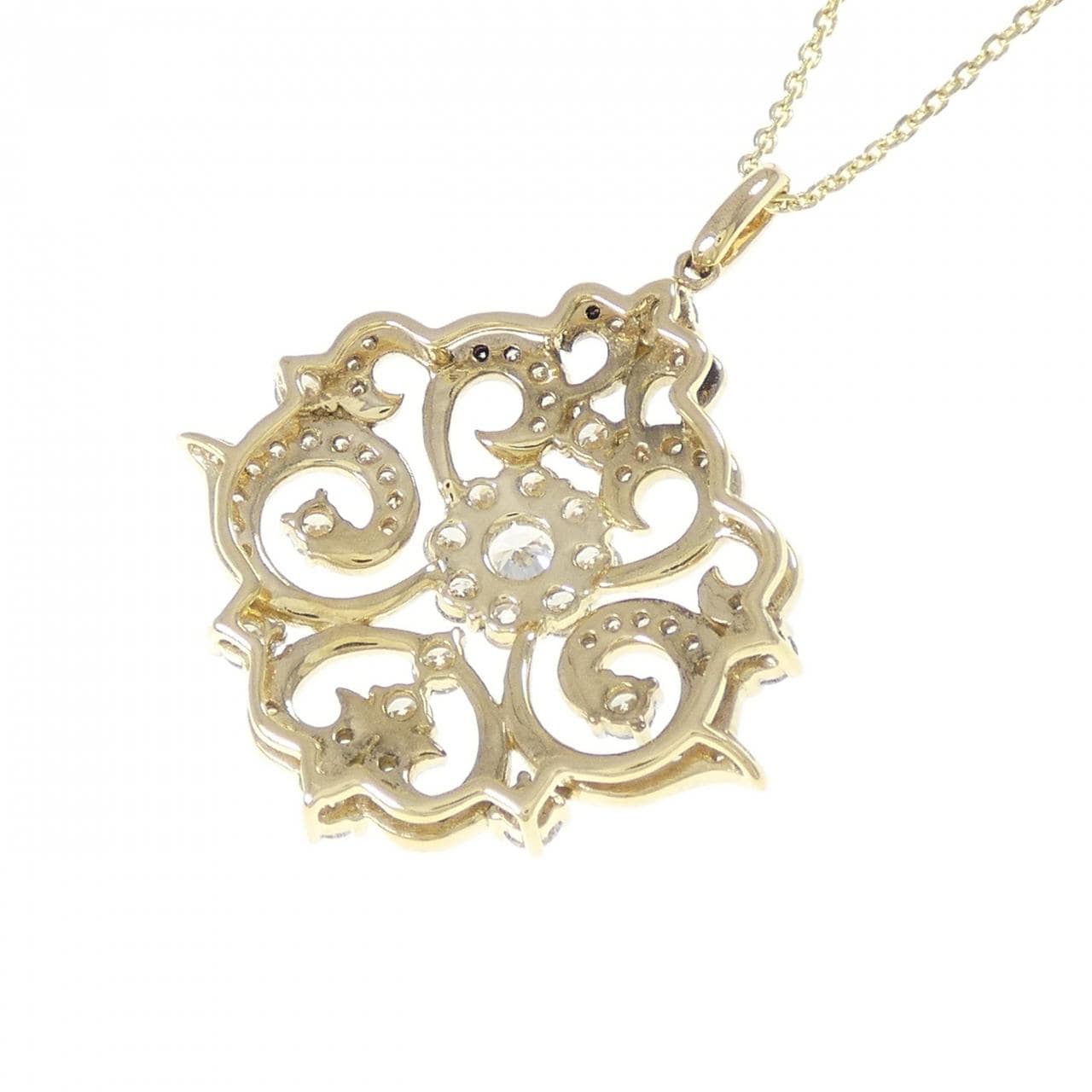 K18YG/K18WG钻石项链 0.116克拉