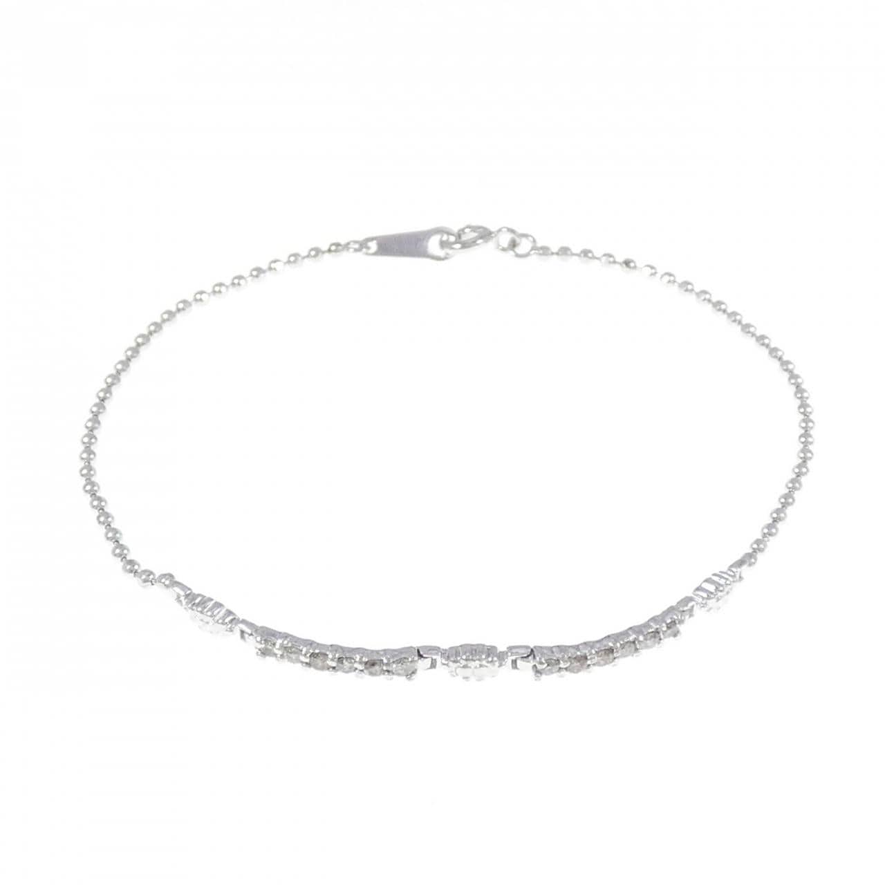 K18WG ダイヤモンド ブレスレット 0.25CT