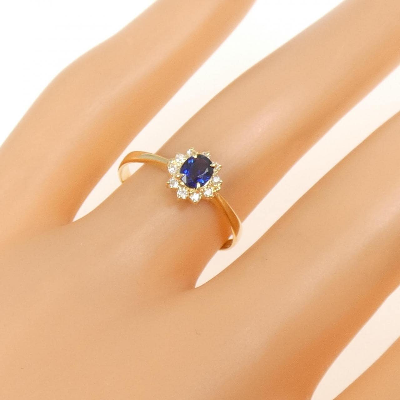 K18YG サファイヤ リング 0.29CT