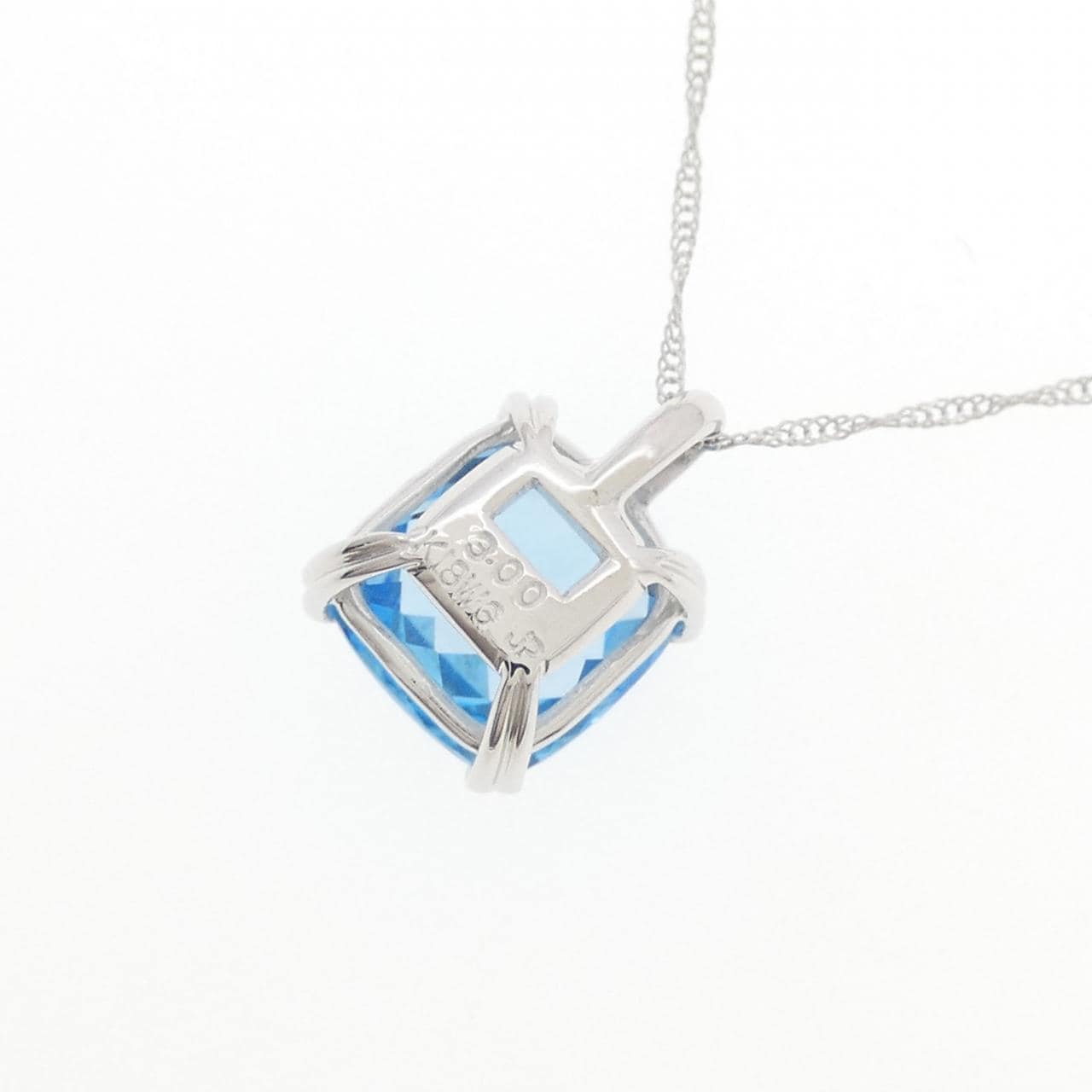 K18WG ブルートパーズ ネックレス 3.00CT