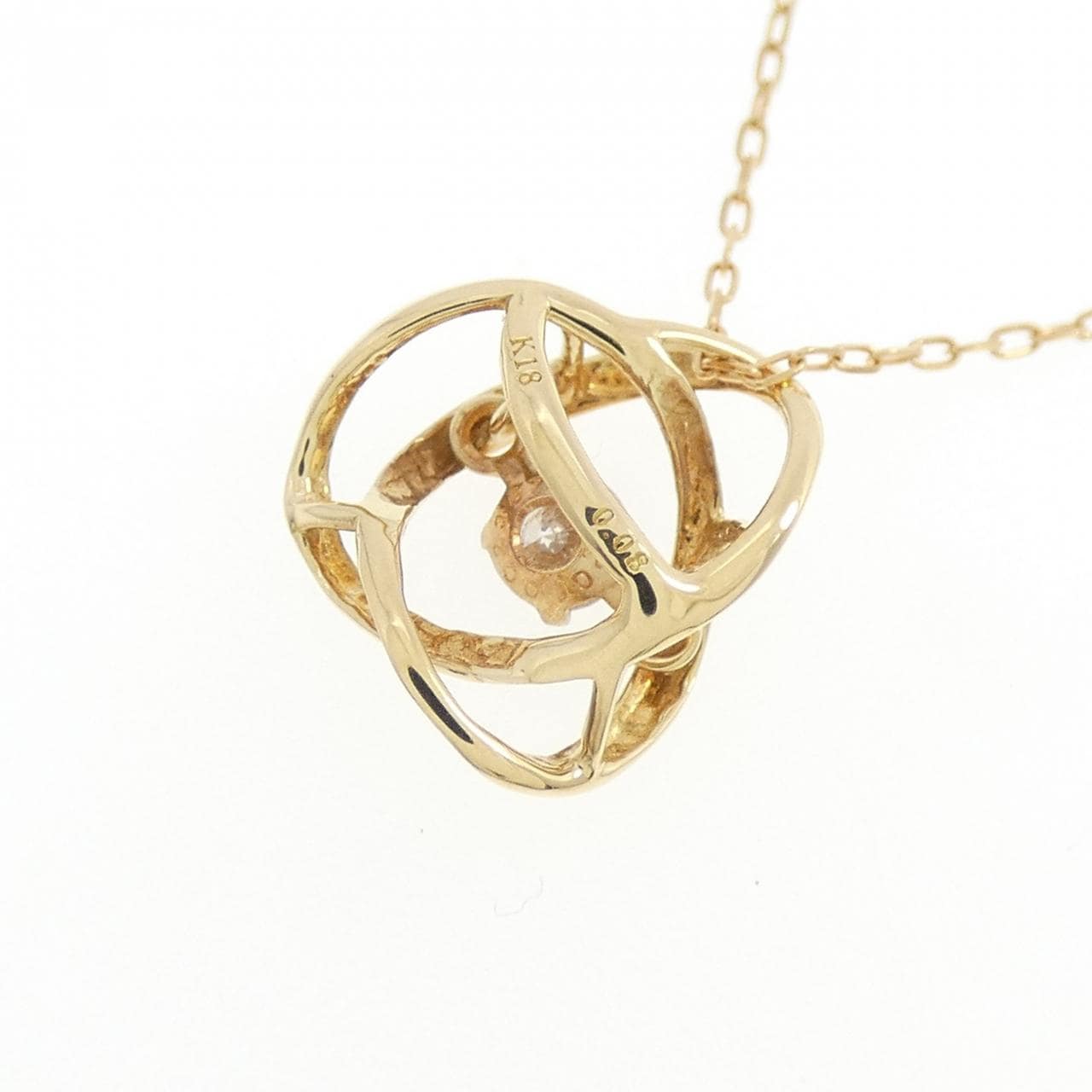 K18YG ダイヤモンド ネックレス 0.08CT