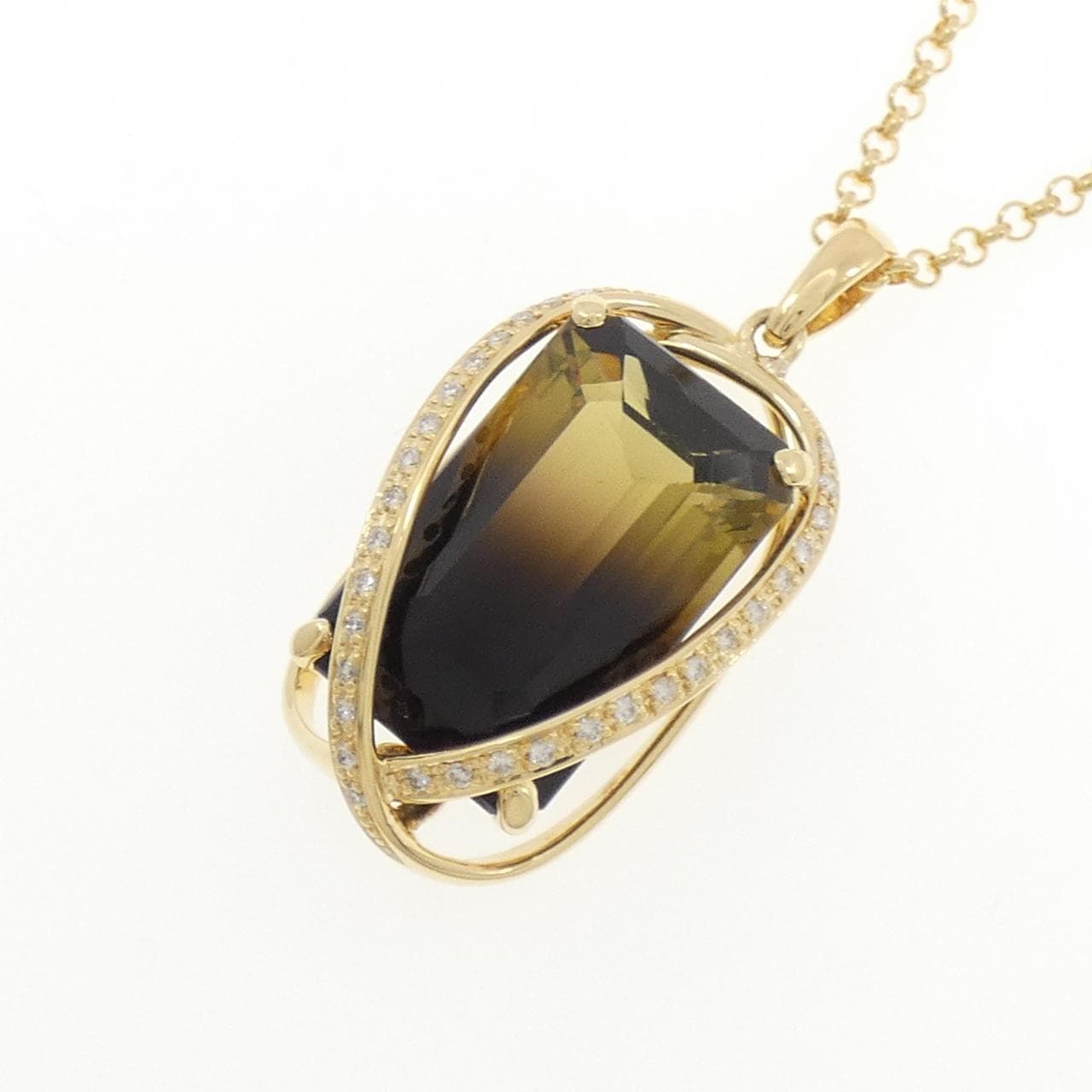 K18YG クオーツ ネックレス 31.34CT