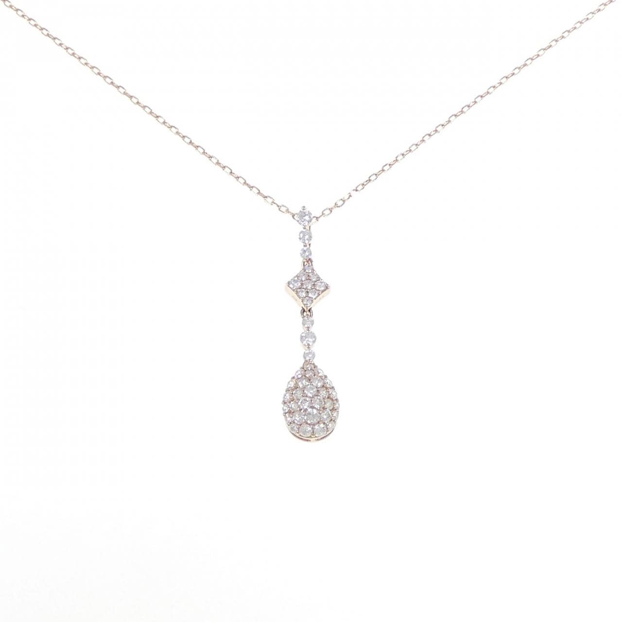 K18PG ダイヤモンド ネックレス 0.80CT
