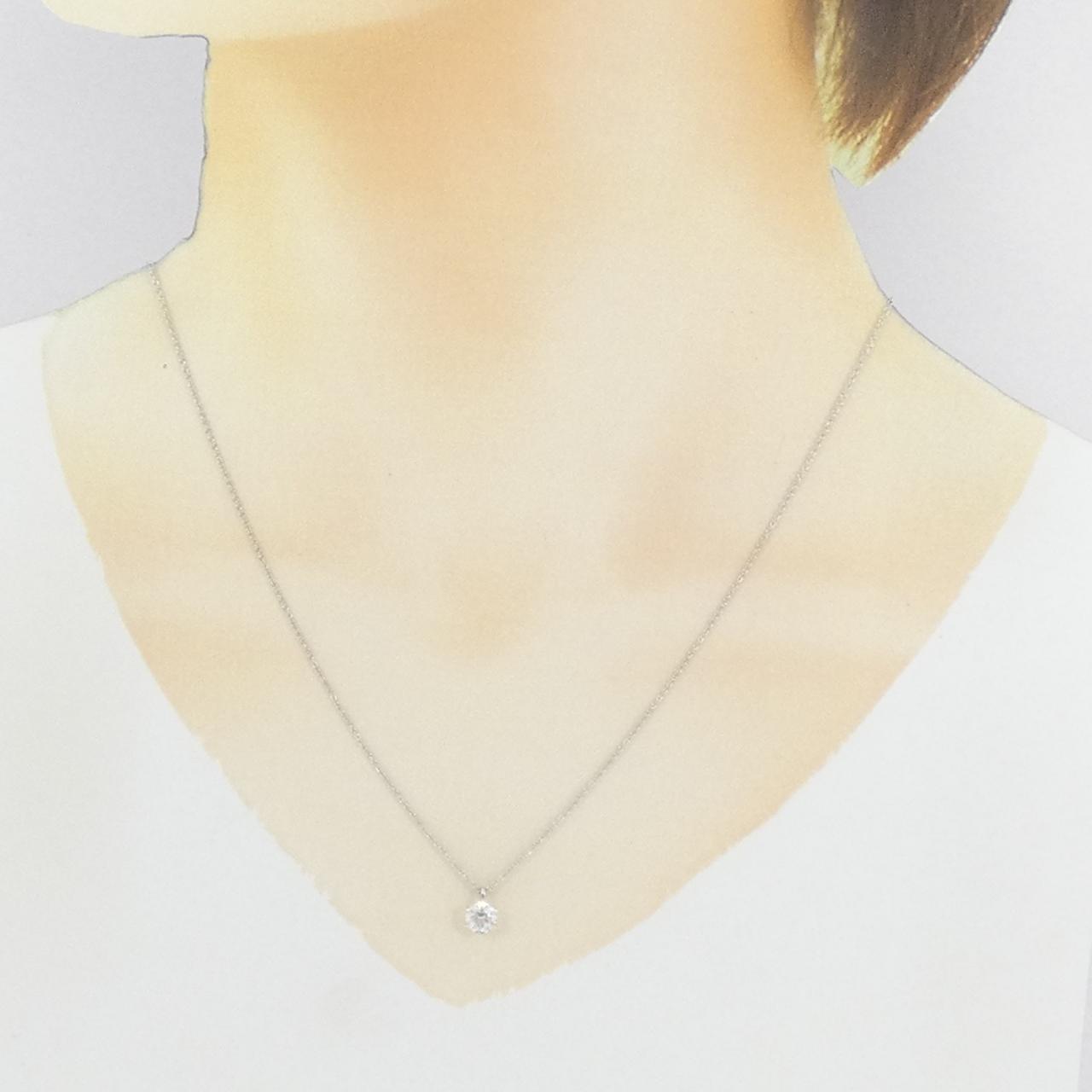 【リメイク】PT900/PT850 ダイヤモンド ネックレス 0.538CT D SI1 EXT H&C