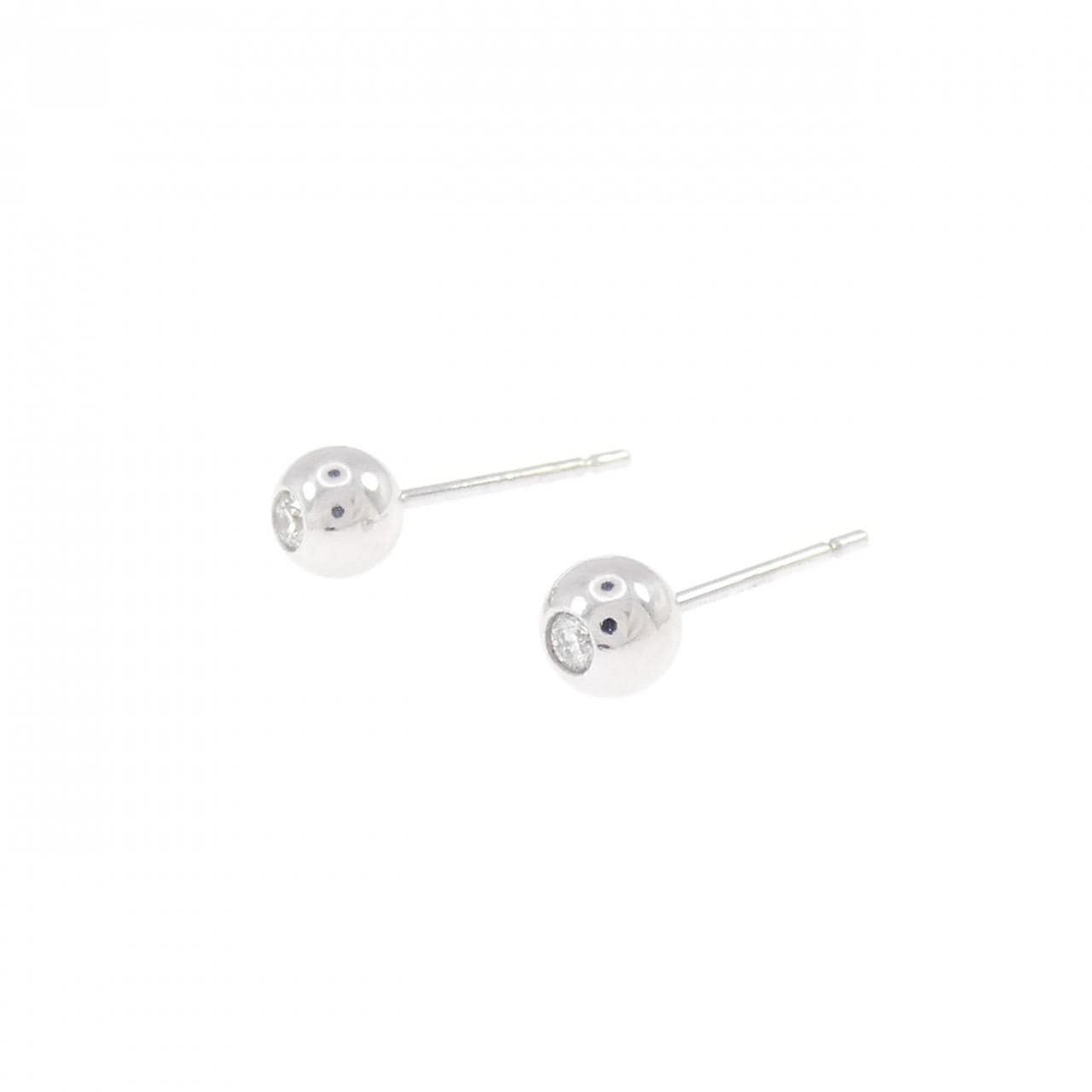 K18WG ダイヤモンド ピアス 0.04CT