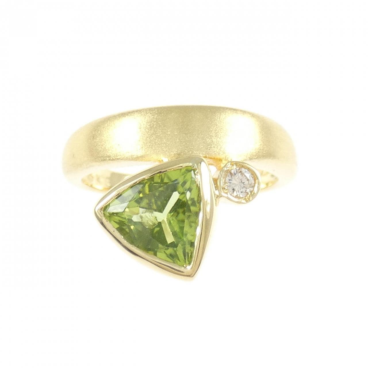 K18YG ペリドット リング 1.70CT