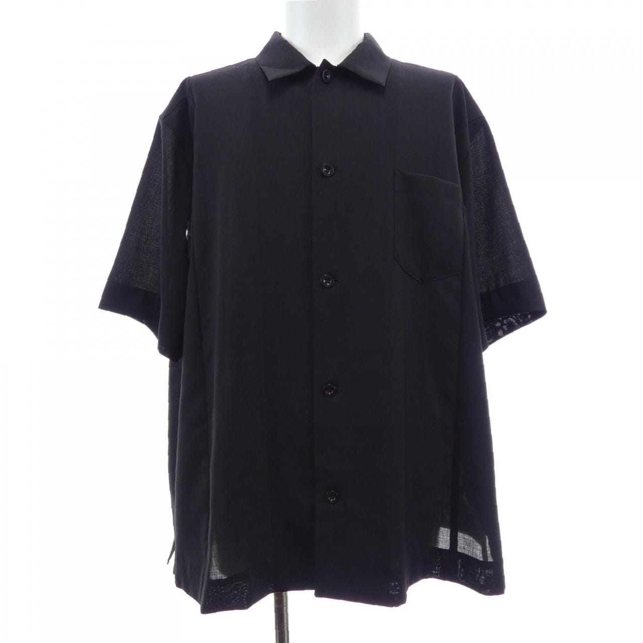 サカイ SACAI Wool Suiting x Nylon Twill Shirt 26-04011M S／Sシャツ