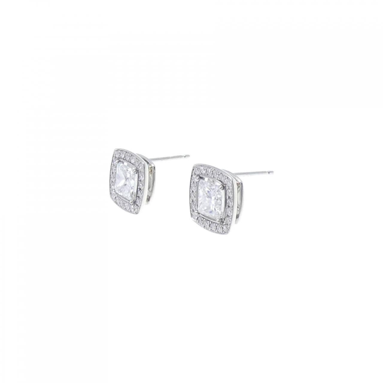 PT Diamond Earrings 1.04CT 1.00CT D VS1 Fancy Cut